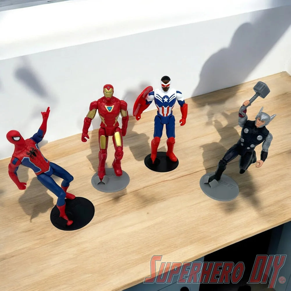 ACTFIG4 Foot Stands for 3.75"–4" Action Figures | 1:18 Scale Display Holders