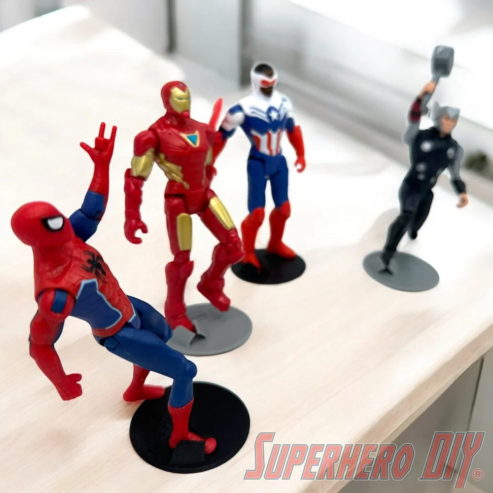 ACTFIG4 Foot Stands for 3.75"–4" Action Figures | 1:18 Scale Display Holders