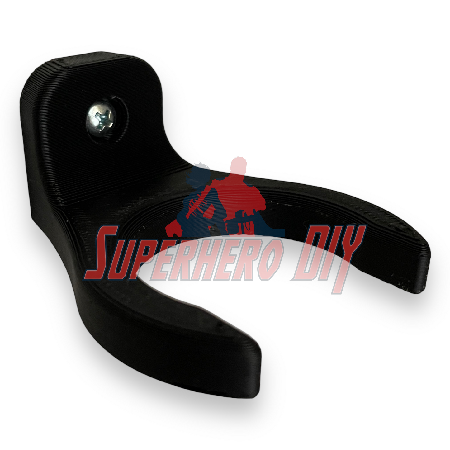 Baseball Bat Holder Wall Mount | Floating Shelf for Baseball Bat Storage or Display in black for home or sports facility use.