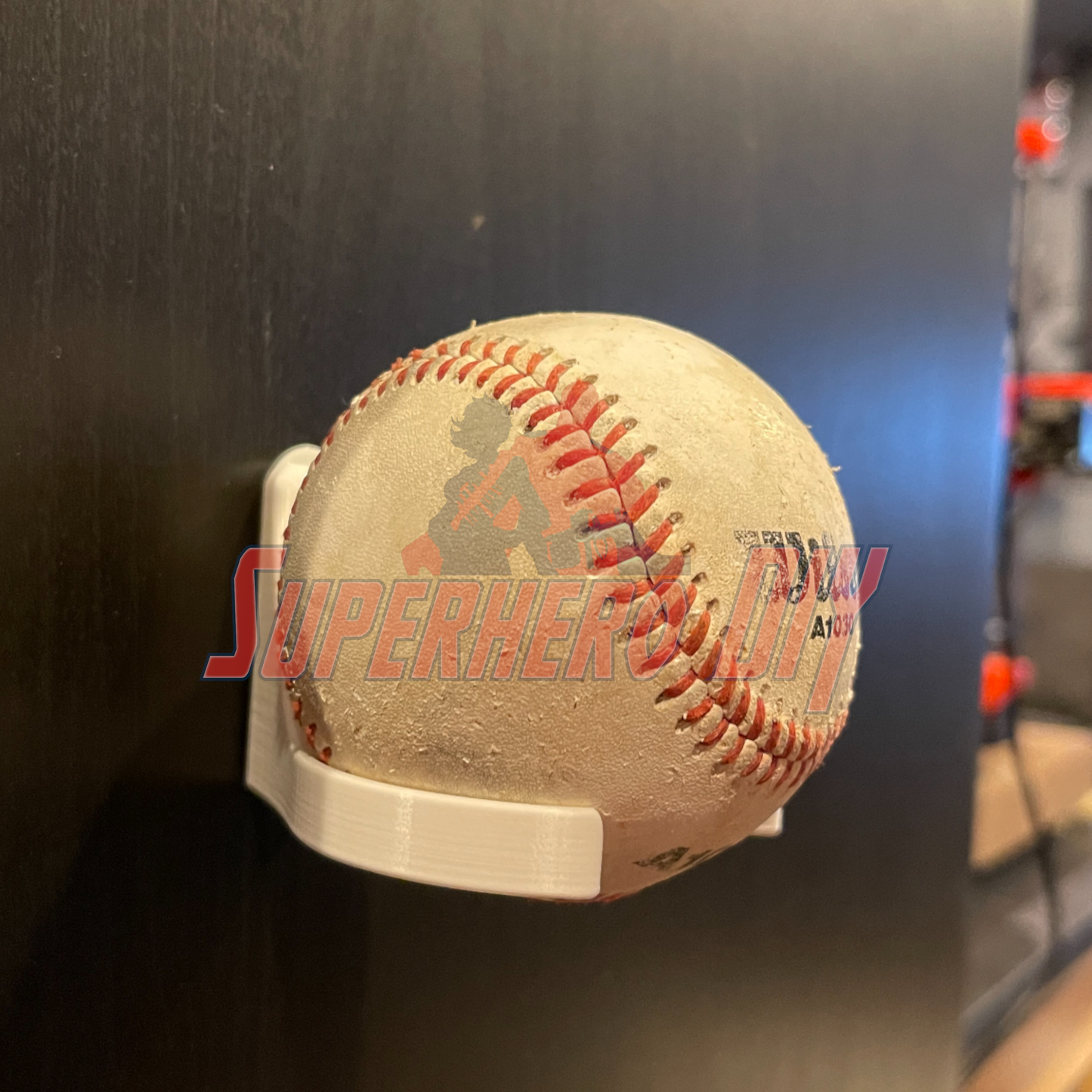 Baseball Holder Wall Mount | Floating Shelf for Baseball Display featuring a sleek design for showcasing baseballs.