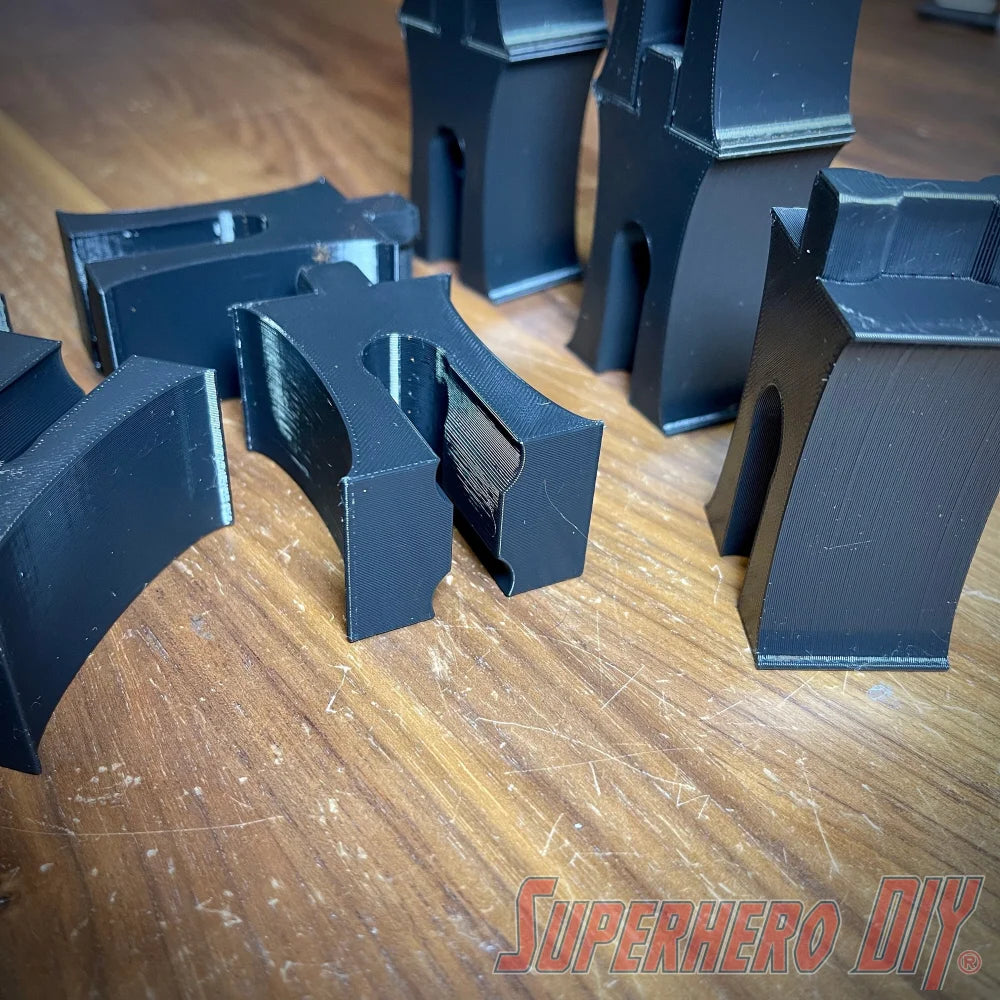 Bridge Pillar Stackable compatible with IKEA or BRIO Wooden Train Track | 3D-printed enhancement for Train Set - Superhero DIY