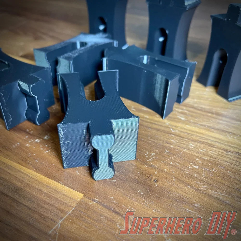 Bridge Pillar Stackable compatible with IKEA or BRIO Wooden Train Track | 3D-printed enhancement for Train Set - Superhero DIY