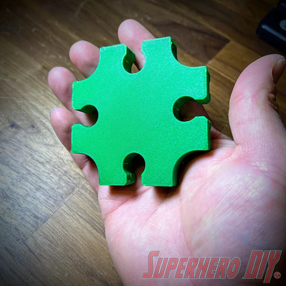 Cross Junction Track piece compatible with Brio or Thomas Wooden Train Track | 3D-printed enhancement for Wooden Train Set - Superhero DIY