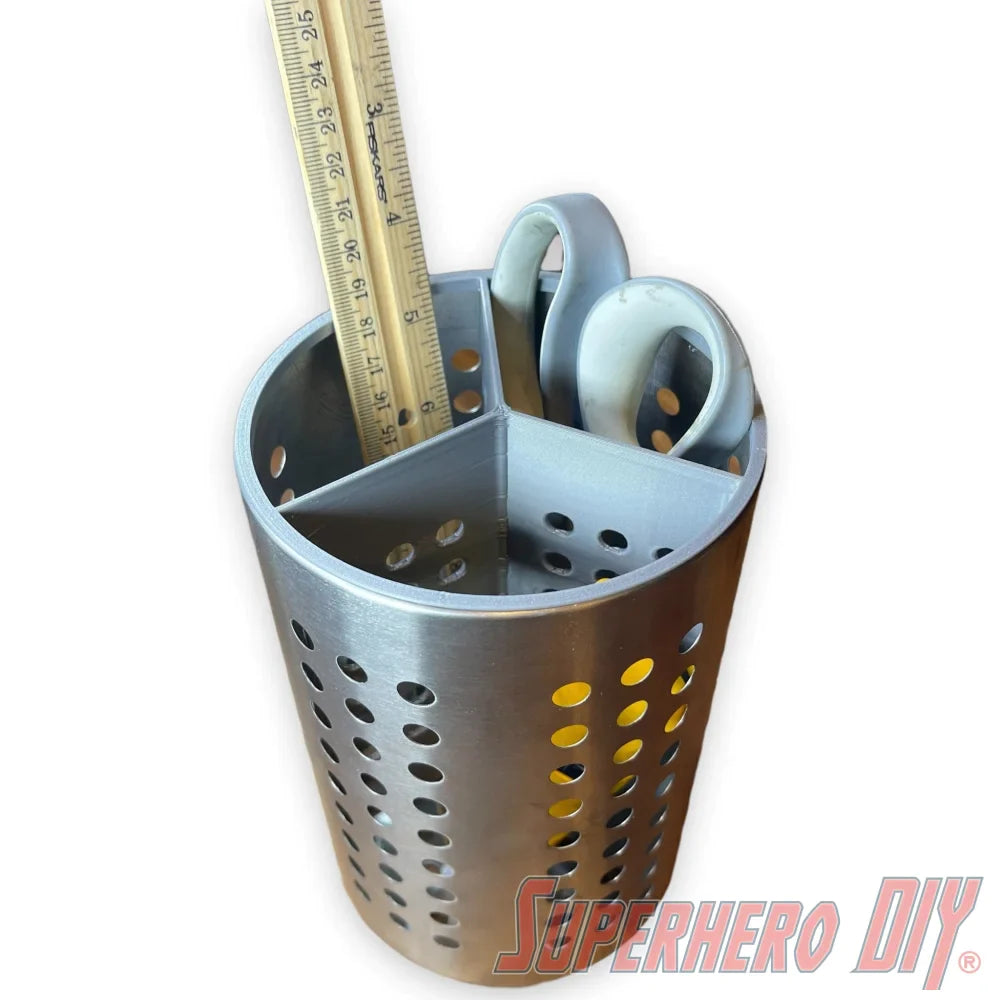 Divider for IKEA ORDNING Utensil Holder | Fits both short and tall Metal Utensil Holders - Superhero DIY