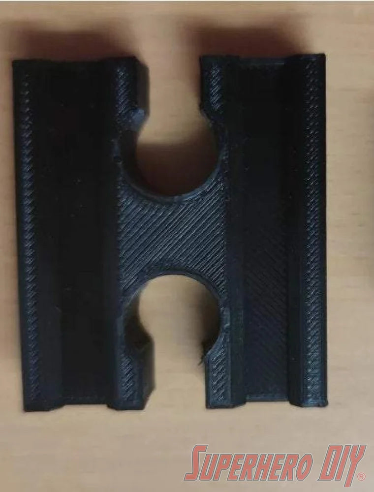 Female to Female Train Track Connector Piece compatible with Brio or Thomas Wooden Train Track | 3D-printed enhancement for Wooden Train Set - Superhero DIY