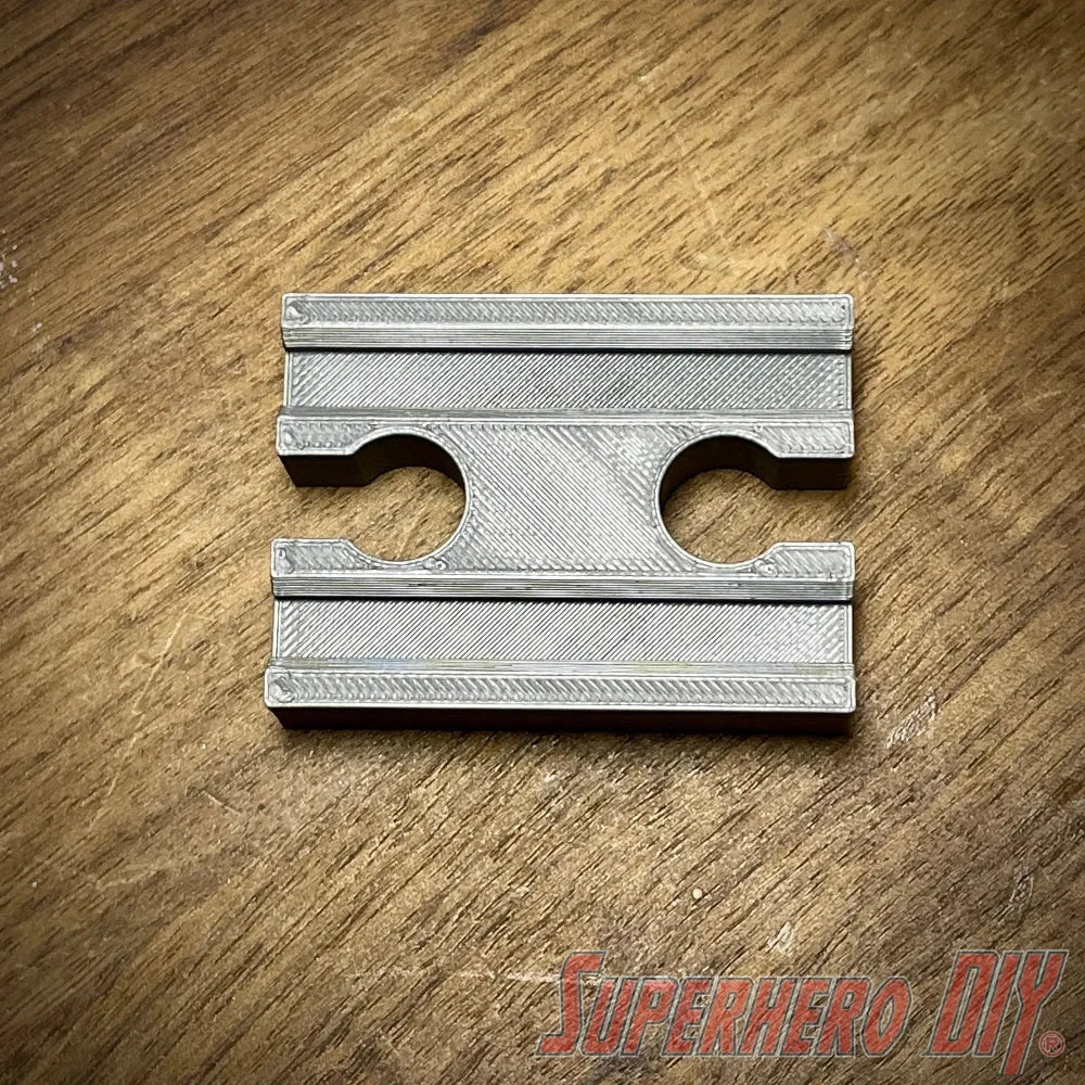 Female to Female Train Track Connector Piece compatible with Brio or Thomas Wooden Train Track | 3D-printed enhancement for Wooden Train Set - Superhero DIY
