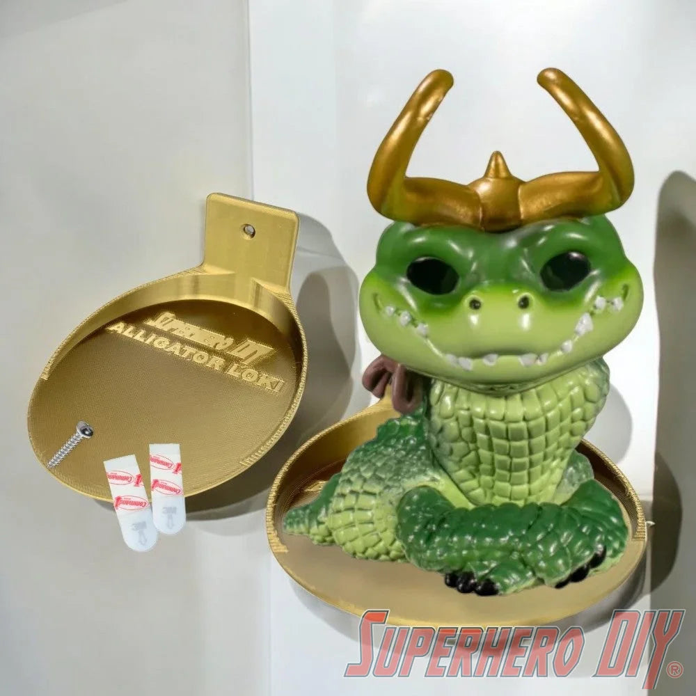 Floating Shelf for Alligator Loki Funko Pop - Superhero DIY