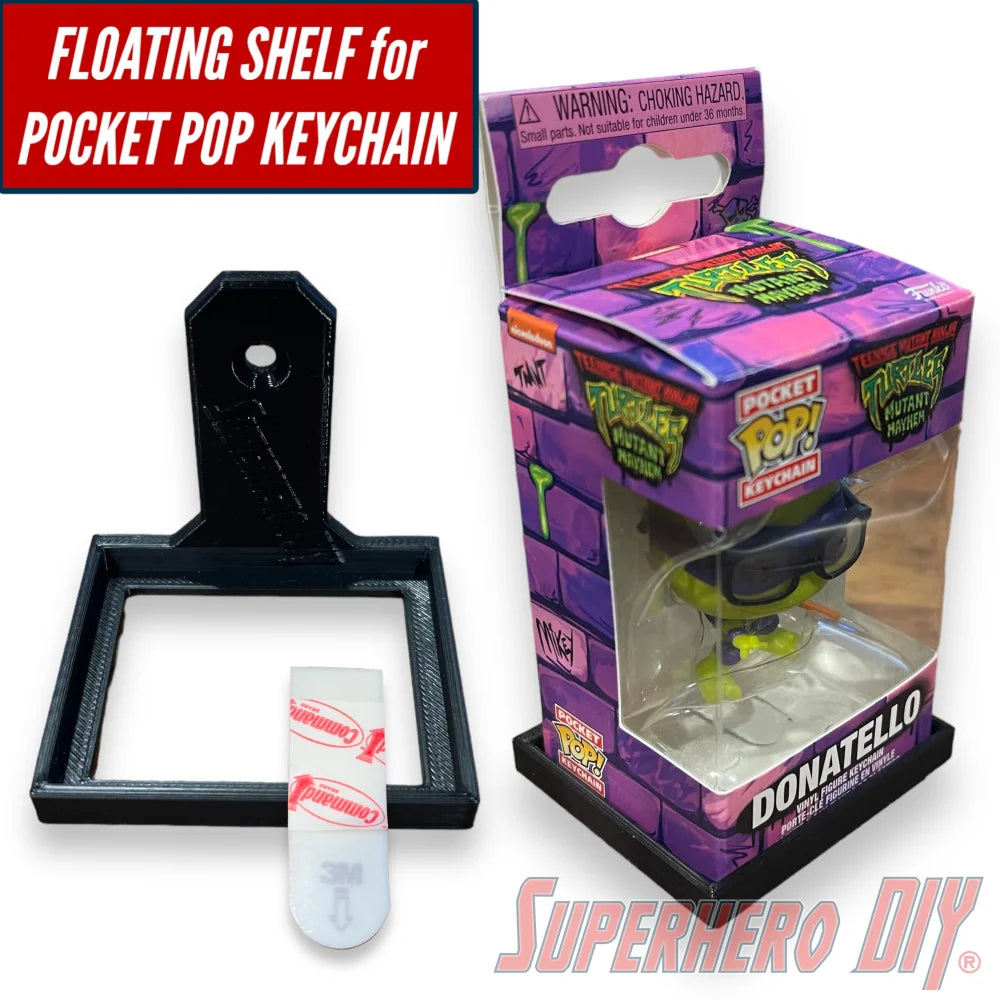 Floating Shelf for Funko Pocket Pop Keychain Box - Superhero DIY