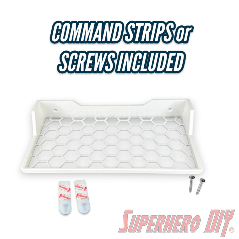 Floating Shelf for Funko Pop 3-PACK | Pop Shelf for 3 Pack fits 9W x 3.5D | Includes mounting hardware - Superhero DIY