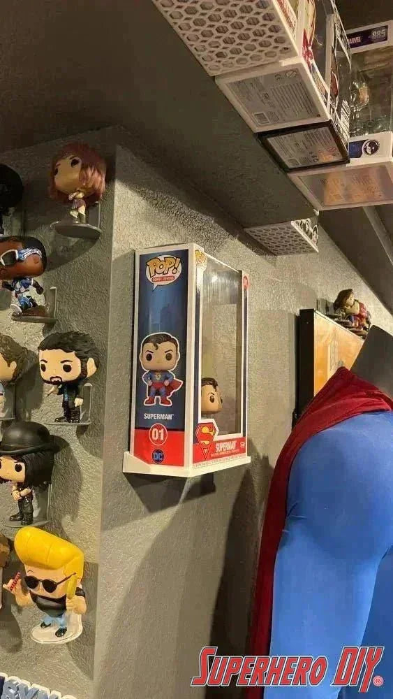 Floating Shelf for Funko Pop! Comic Covers | Wall Mount Display | Pop Box Wall Mount | Includes mounting screws - Superhero DIY