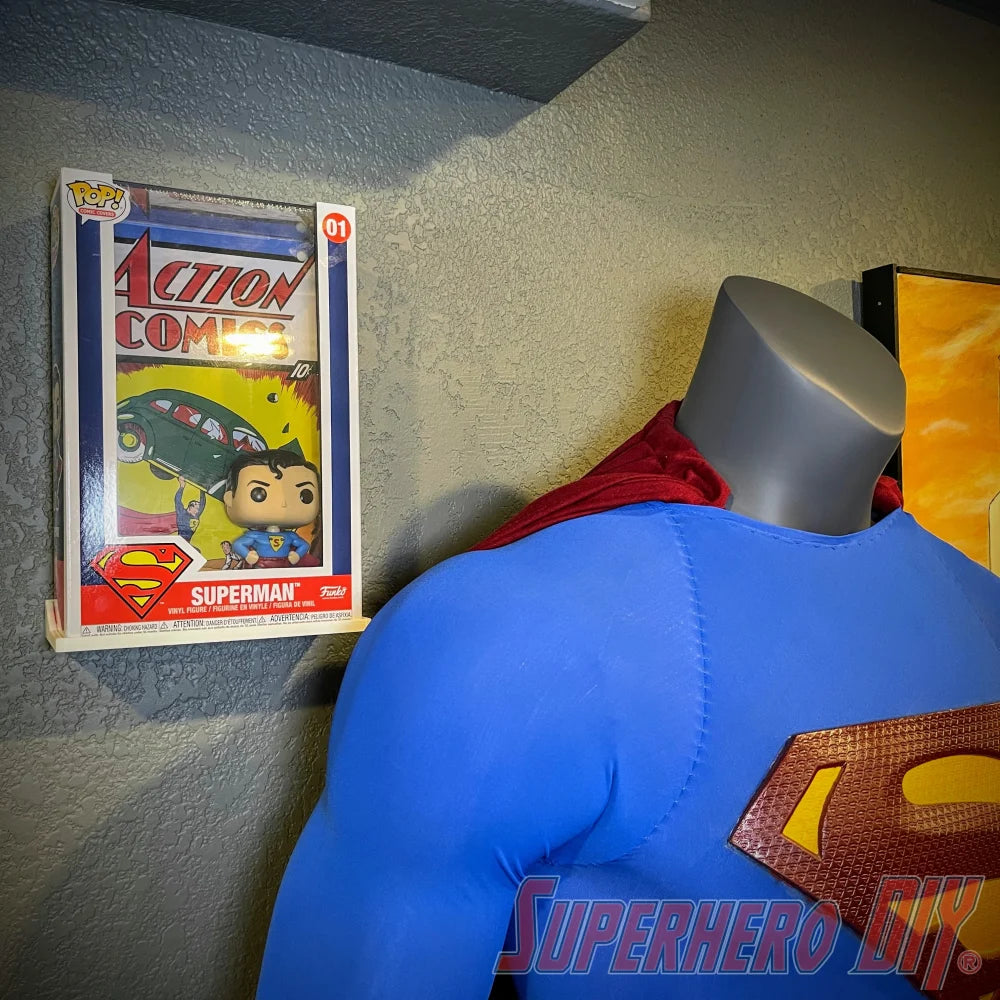 Floating Shelf for Funko Pop! Comic Covers | Wall Mount Display | Pop Box Wall Mount | Includes mounting screws - Superhero DIY