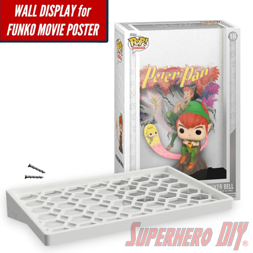 Floating Shelf for PETER PAN AND TINKER BELL #16 Funko Pop! Movie Poster Box - Superhero DIY
