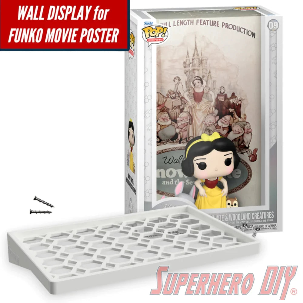 Floating Shelf for SNOW WHITE & WOODLAND CREATURES #09 Funko Pop! Movie Poster Box - Superhero DIY