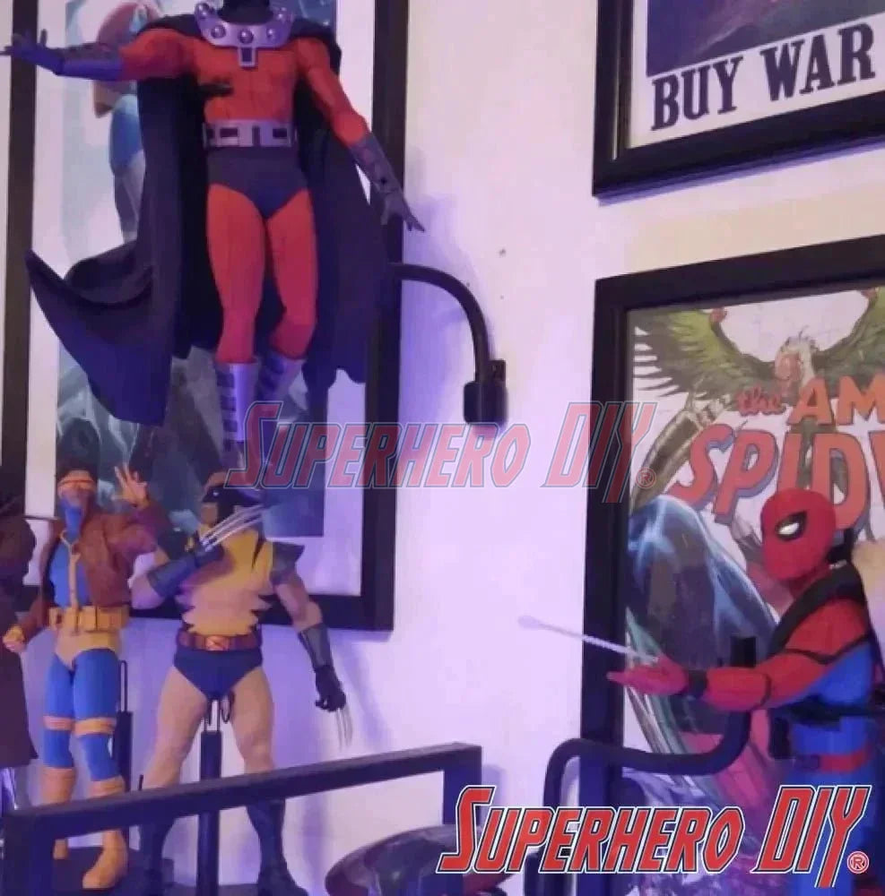 Flying-style Wall Mount for Hot Toys | Wall Mount for 1/6 Scale Sixth Scale Figure Display Rod - Superhero DIY