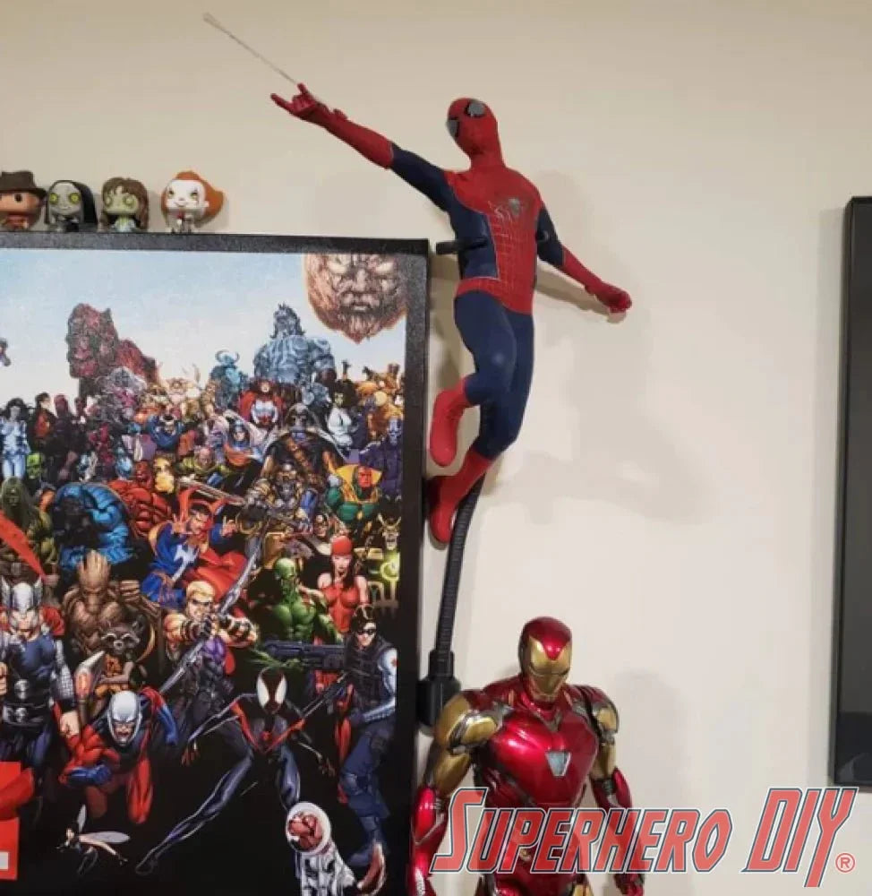 Flying-style Wall Mount for Hot Toys | Wall Mount for 1/6 Scale Sixth Scale Figure Display Rod - Superhero DIY
