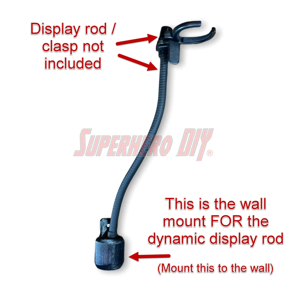 Flying-style Wall Mount for Hot Toys | Wall Mount for 1/6 Scale Sixth Scale Figure Display Rod - Superhero DIY