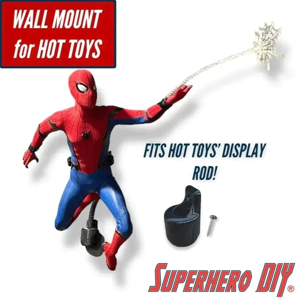 Flying-style Wall Mount for Hot Toys | Wall Mount for 1/6 Scale Sixth Scale Figure Display Rod - Superhero DIY