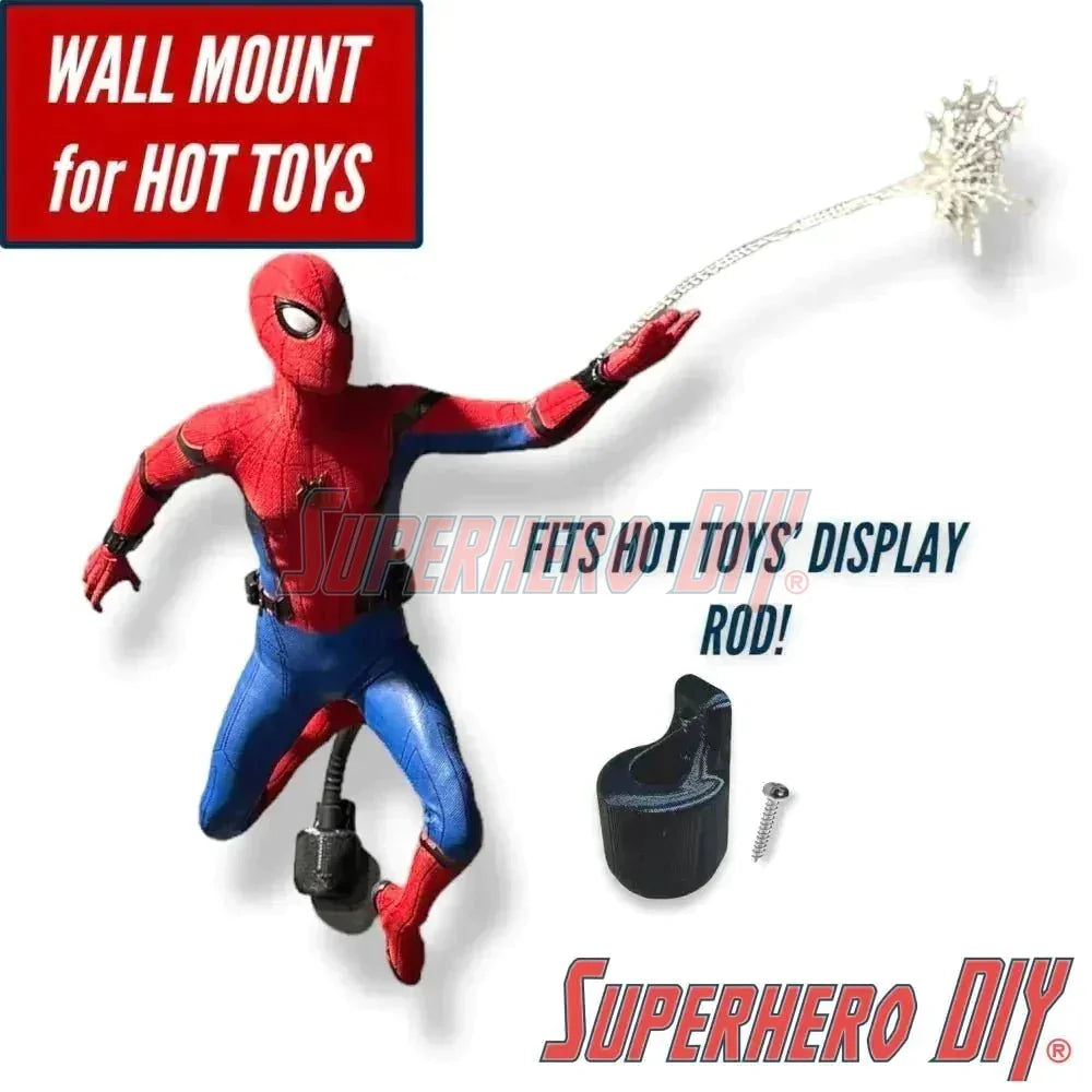 Flying-style Wall Mount for Hot Toys | Wall Mount for 1/6 Scale Sixth Scale Figure Display Rod - Superhero DIY