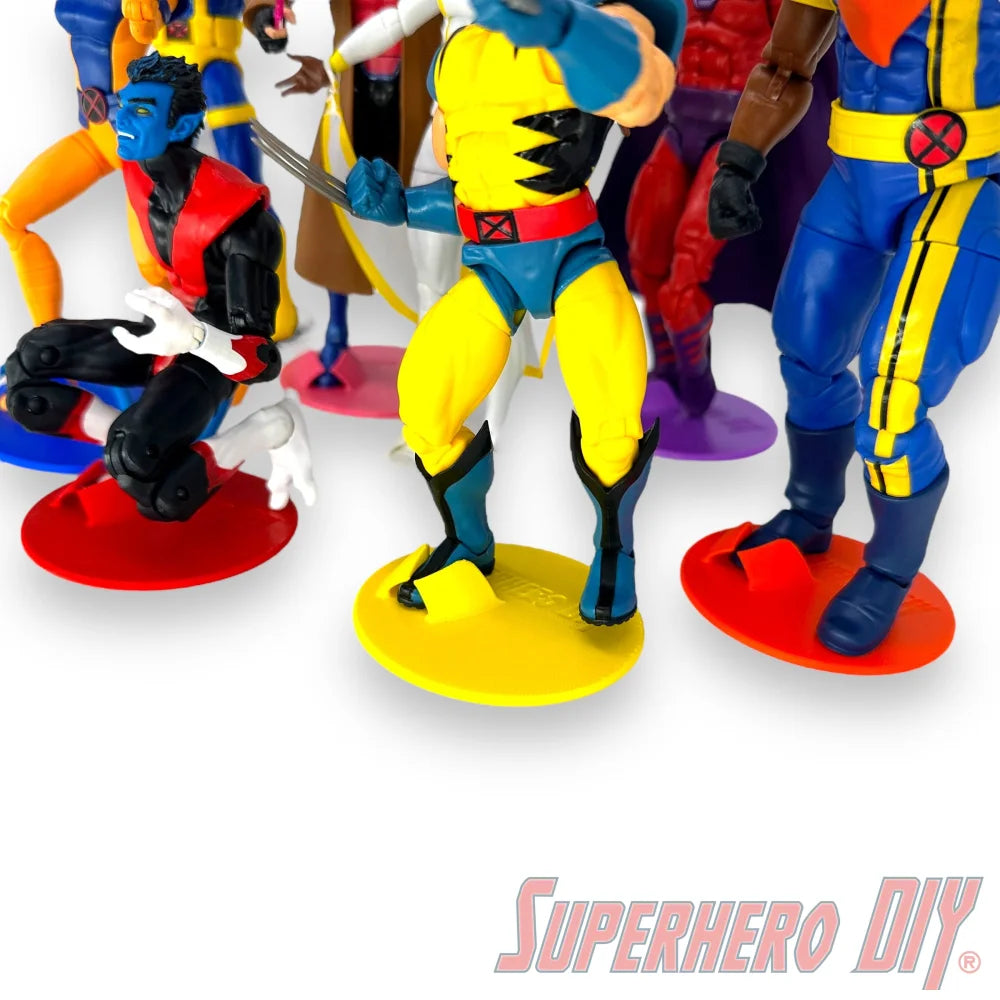 Foot Stands for 6 inch or 7 inch action figures, display stand fits McFarlane, Marvel Legends 1:12 scale - Superhero DIY