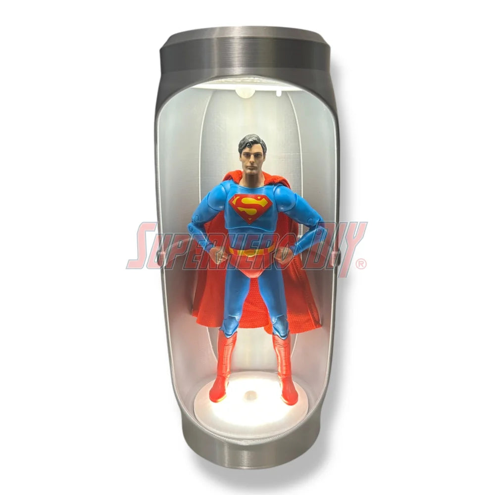 Hero Pod for 1:12 scale – Wall-Mountable Light-Up Action Figure Display - Superhero DIY