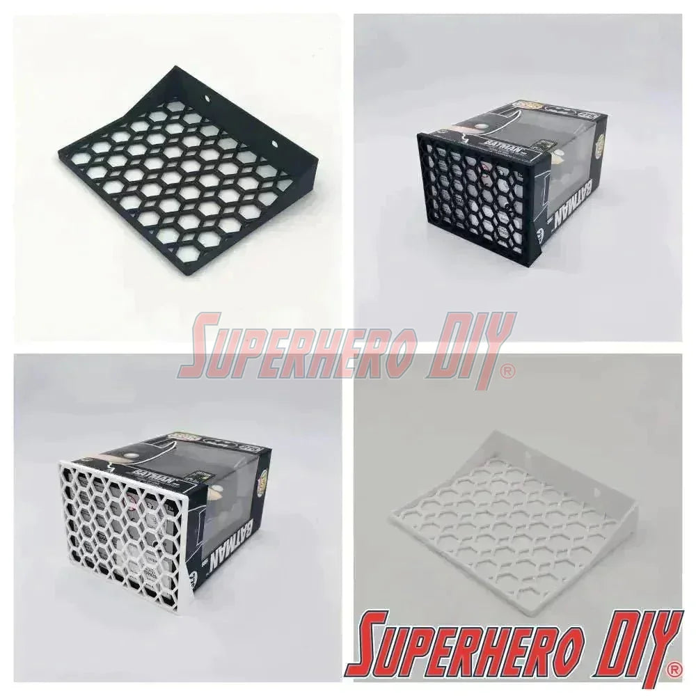 Hexagon Funko Pop Box Floating Shelves | Wall Mount fits Soft Cases or Hard Protectors or Funko Box only | Screws included! - Superhero DIY