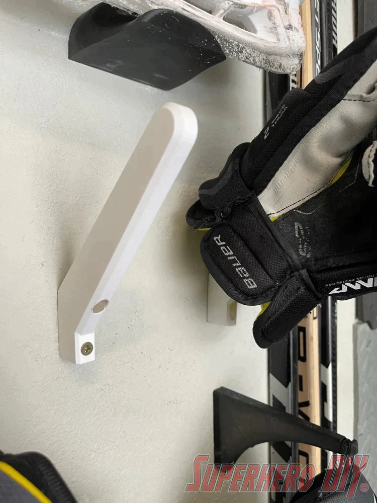 Hockey Glove Wall Mount (pair) | Hockey Gear Storage Solution - Superhero DIY