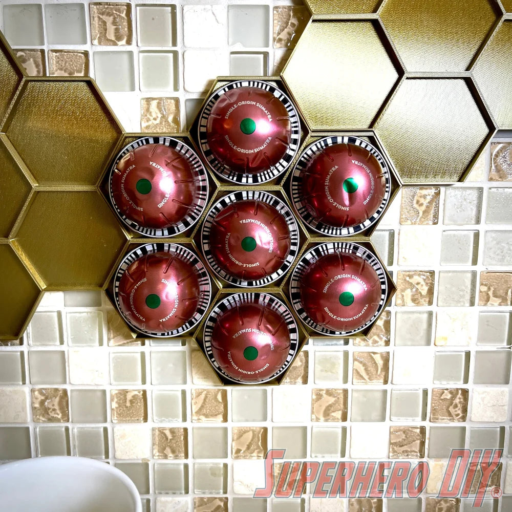 Honeycomb Wall Mount for Vertuo Coffee Pods - Superhero DIY