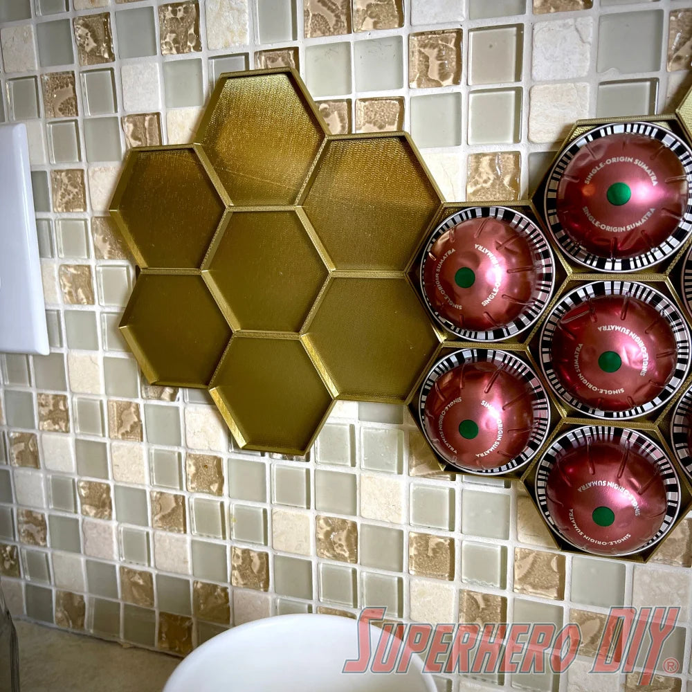 Honeycomb Wall Mount for Vertuo Coffee Pods - Superhero DIY