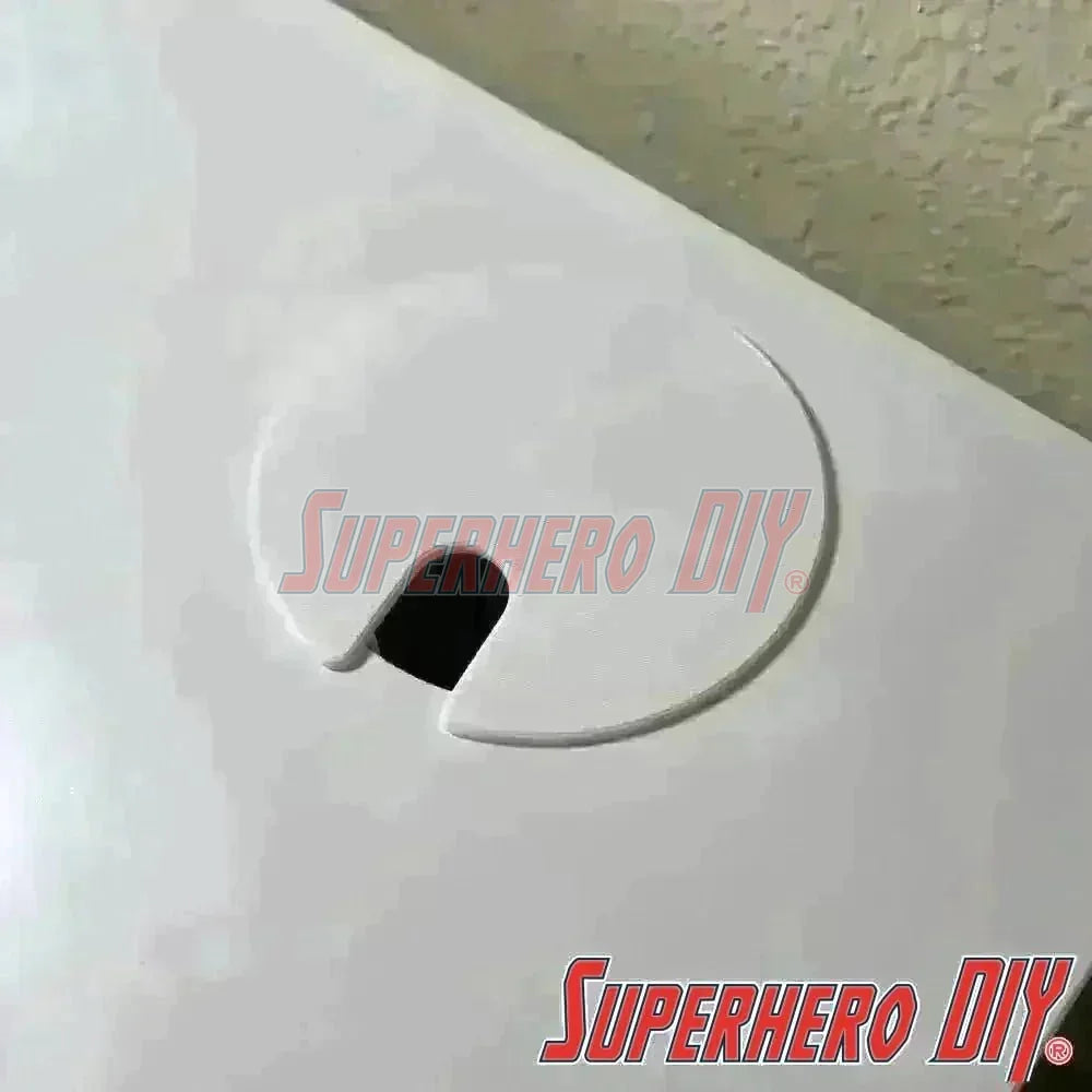 IKEA MICKE desk hole cover | Fits right into open wiring hole | Multiple colors - Superhero DIY