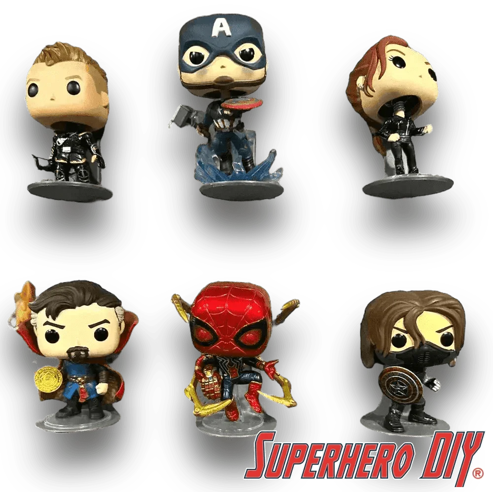 Large Floating Figure Shelves for Funko Pops Action Figures or other collectibles - Superhero DIY