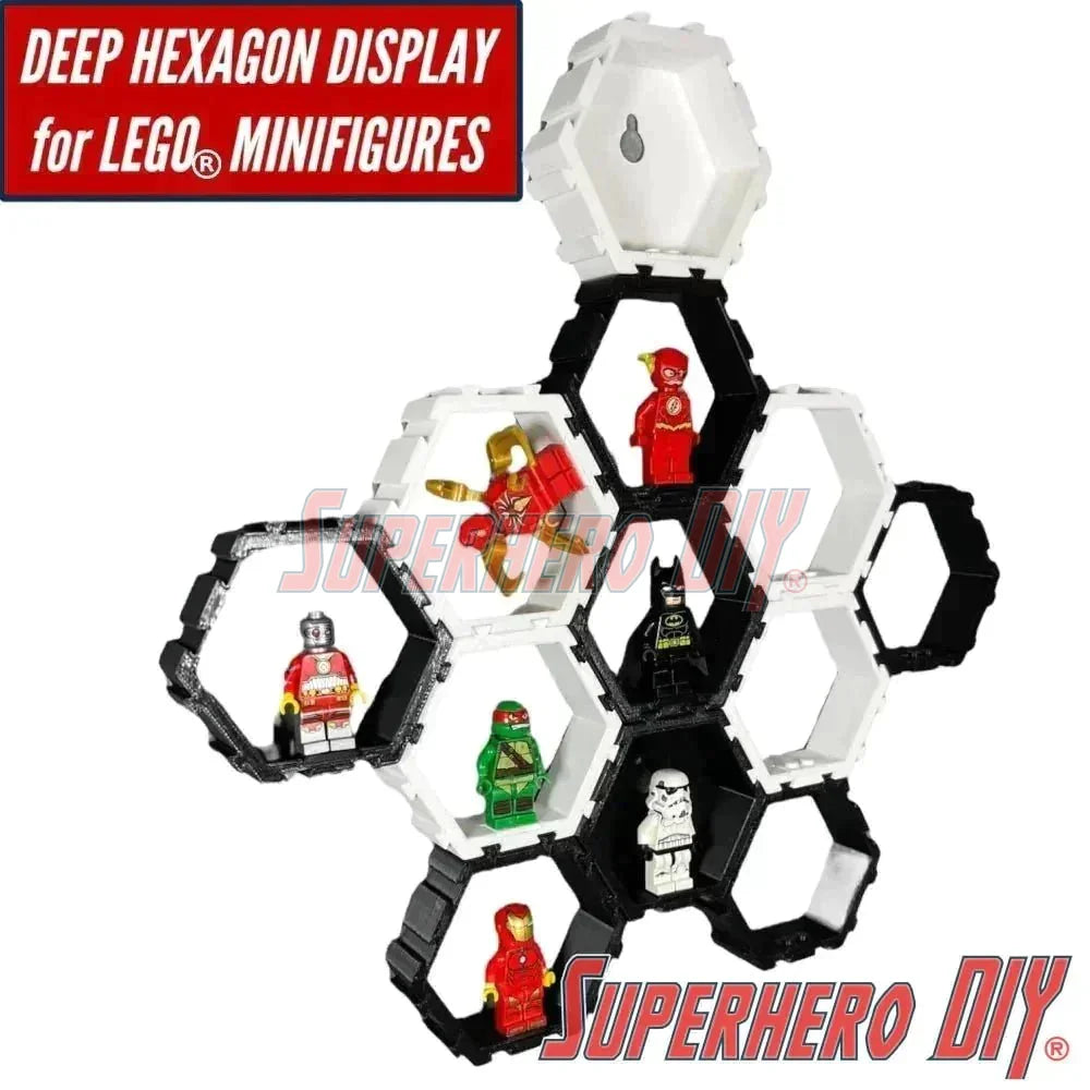 LEGO DEEP Hexagon Display for LEGO® Minifigures - Superhero DIY