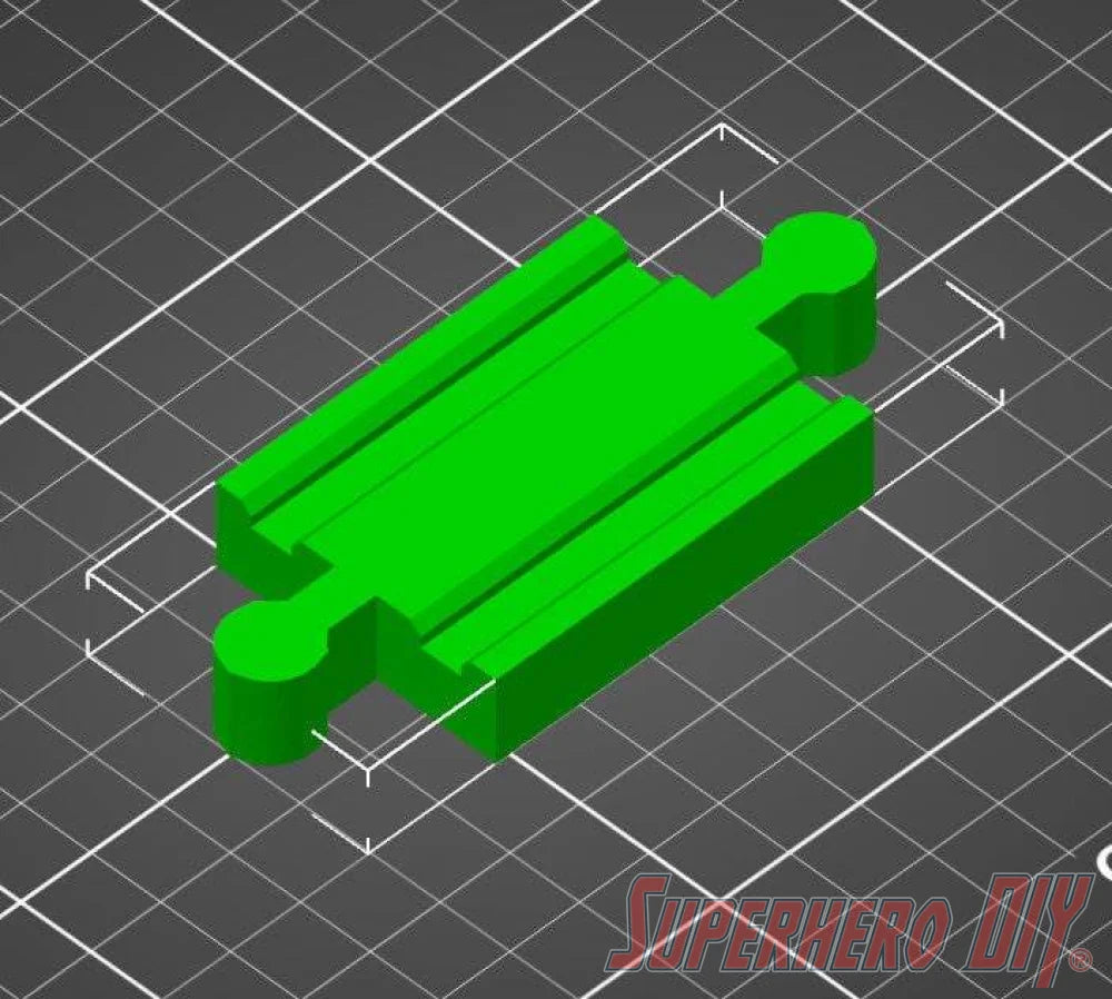 Male to Male Train Track Connector Piece compatible with Brio or Thomas Wooden Train Track | 3D-printed enhancement for Wooden Train Set - Superhero DIY