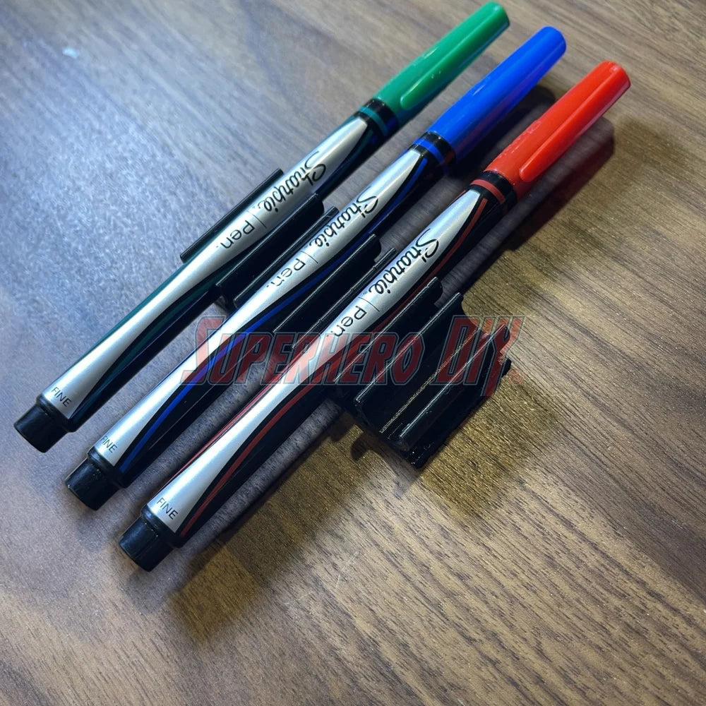 Marker Holder for Sharpie FINE Permanent Markers | Side Mount 4 or 8 FINE Sharpie pens | Simple marker organizer - Superhero DIY