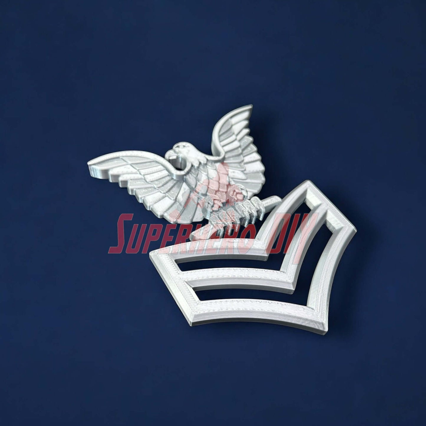 Navy Enlisted Rate Insignia | Multiple Sizes Display Insignia Silver and Gold in detail with eagle emblem.