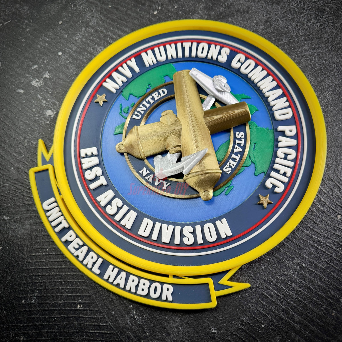 East Asia Division Navy munitions insignia wall display, available 8 to 12 inches tall