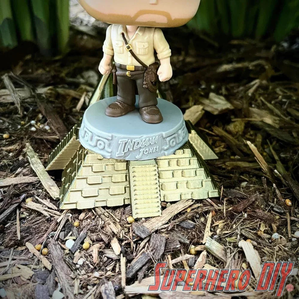 Pyramid Display Stand or Shelf for Indiana Jones or Namor Funko Pop - Mayan Pyramid Inspired Pop Vinyl Collectible Accessory - Superhero DIY