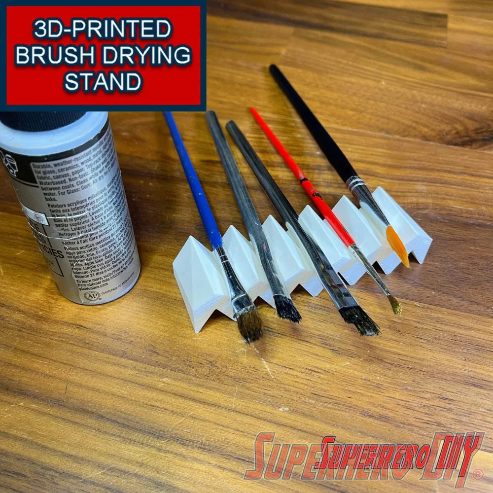 Ridged Paintbrush Holder | Makeup brush dryer | Ridged makeup brush stand to let your paint brushes dry or your clean make up brushes dry! - Superhero DIY