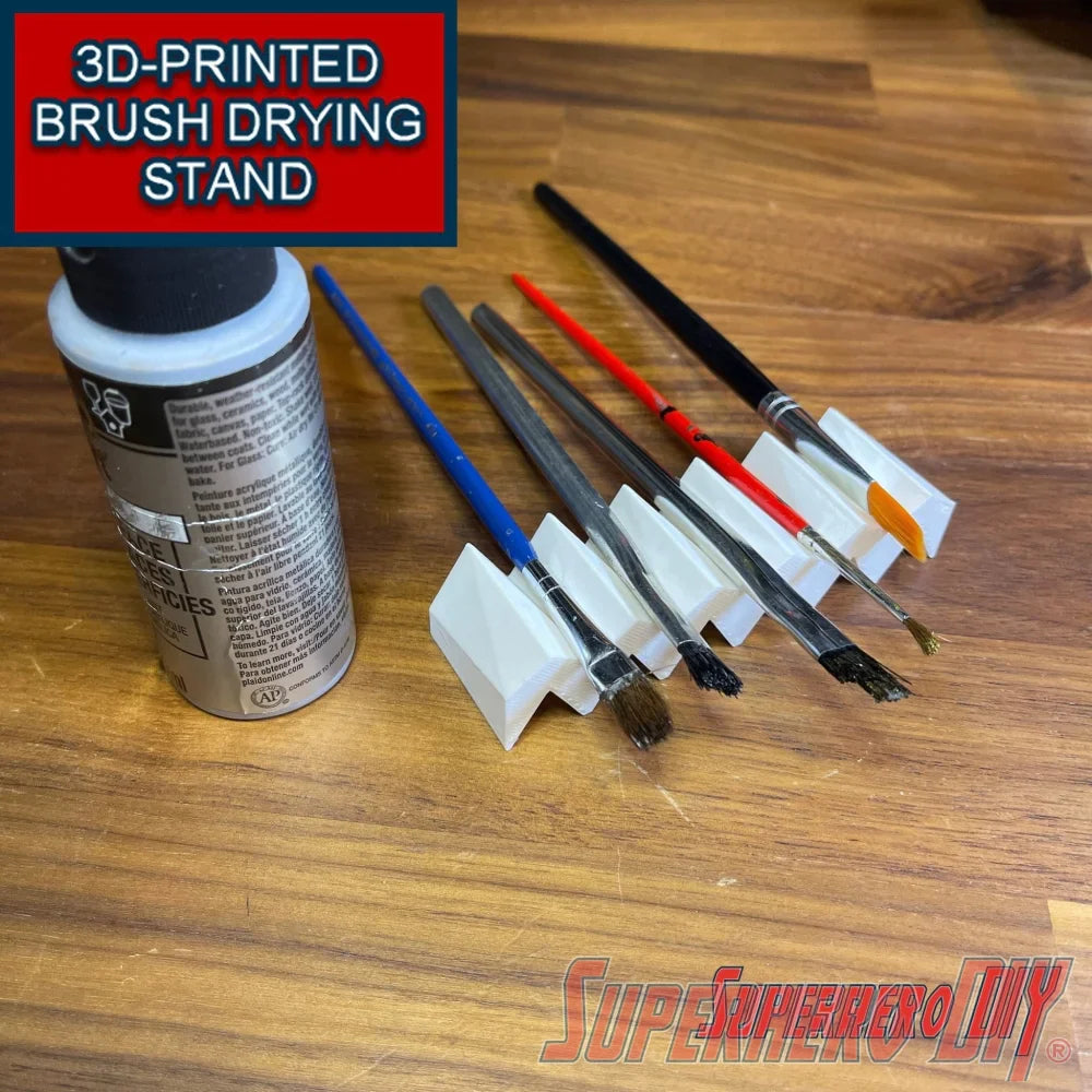Ridged Paintbrush Holder | Makeup brush dryer | Ridged makeup brush stand to let your paint brushes dry or your clean make up brushes dry! - Superhero DIY