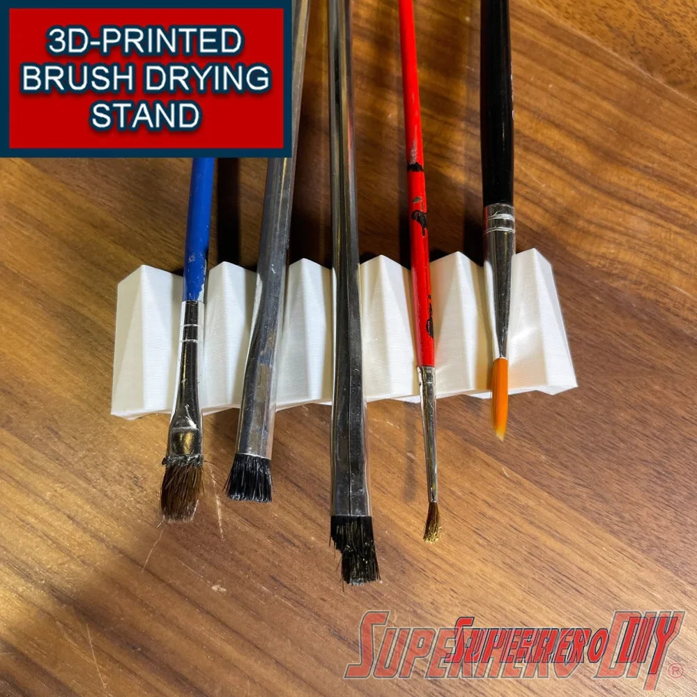 Ridged Paintbrush Holder | Makeup brush dryer | Ridged makeup brush stand to let your paint brushes dry or your clean make up brushes dry! - Superhero DIY