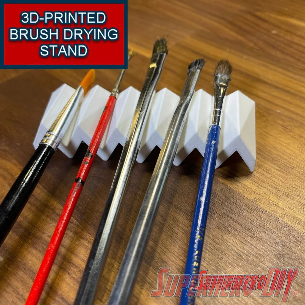 Ridged Paintbrush Holder | Makeup brush dryer | Ridged makeup brush stand to let your paint brushes dry or your clean make up brushes dry! - Superhero DIY