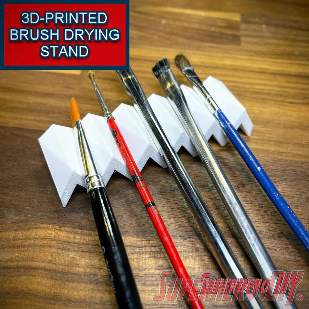 Ridged Paintbrush Holder | Makeup brush dryer | Ridged makeup brush stand to let your paint brushes dry or your clean make up brushes dry! - Superhero DIY