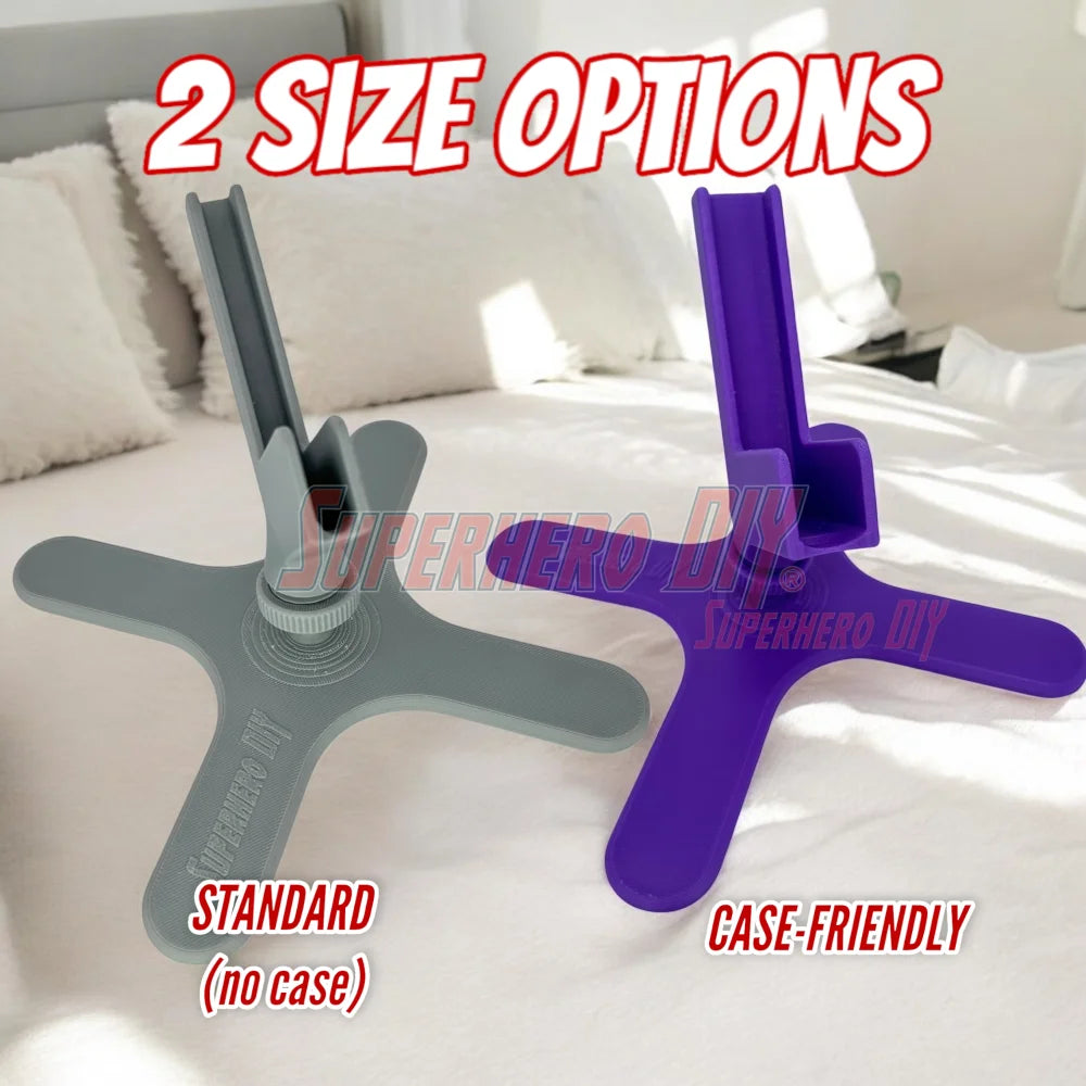 3D-printed side-reading stand for Kindle Paperwhite, made for hands-free reading in bed while lying on your side
