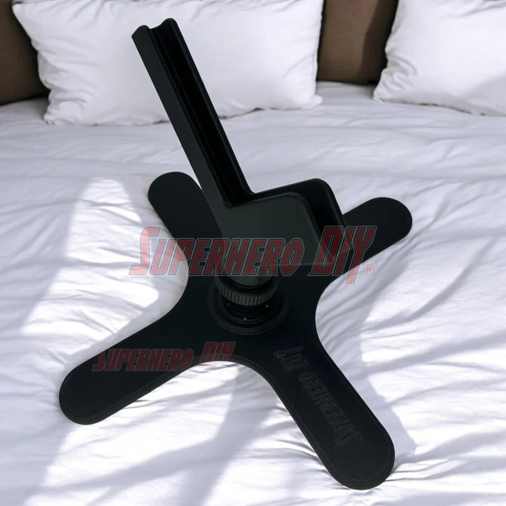 3D-printed side-reading stand for Kindle Paperwhite, made for hands-free reading in bed while lying on your side