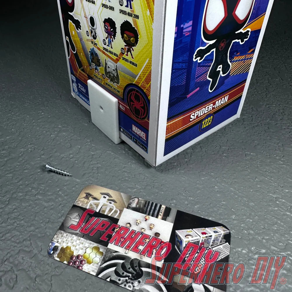 Simple Pop Box Wall Mount Simple Figure Display Shelf for Funko Pop Box | Includes Command strips or screws! - Superhero DIY