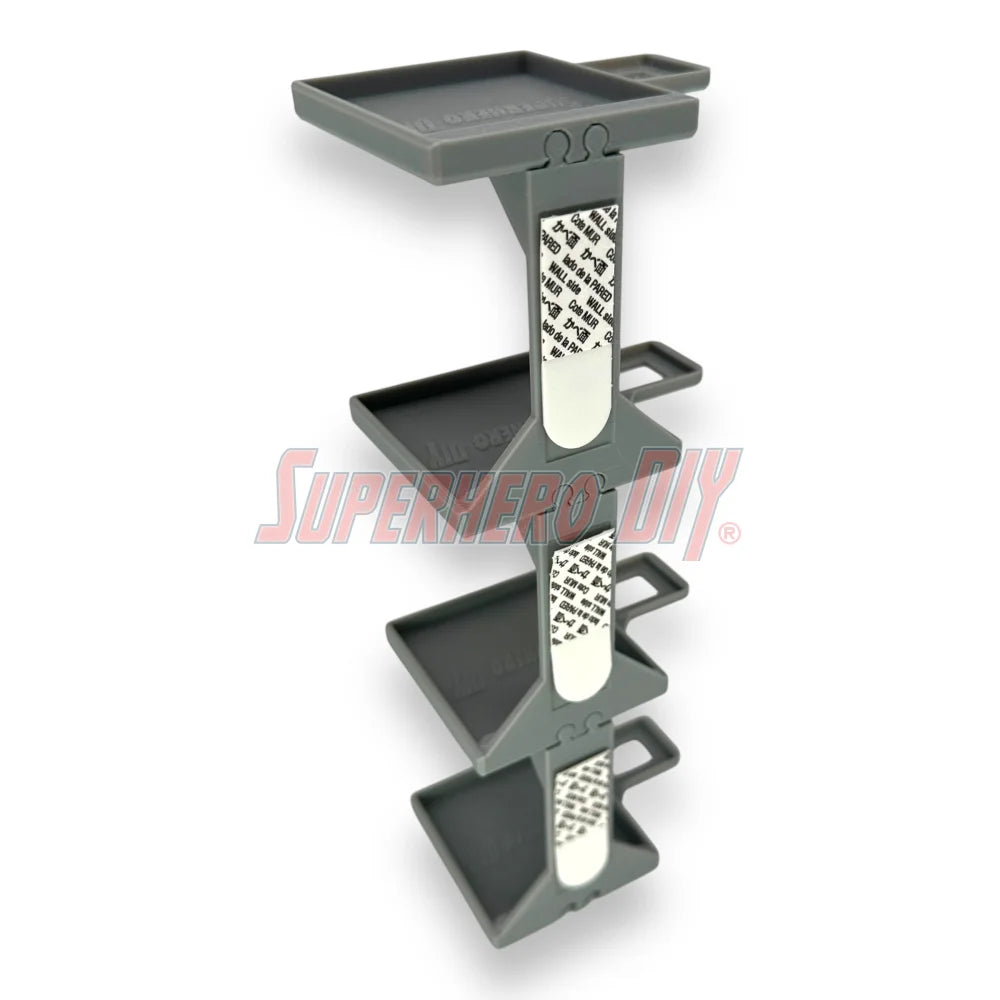 Stackable floating shelf for Bitty Pop Towns sets, designed to hold Funko figures and town box in a vertical wall-mounted display
