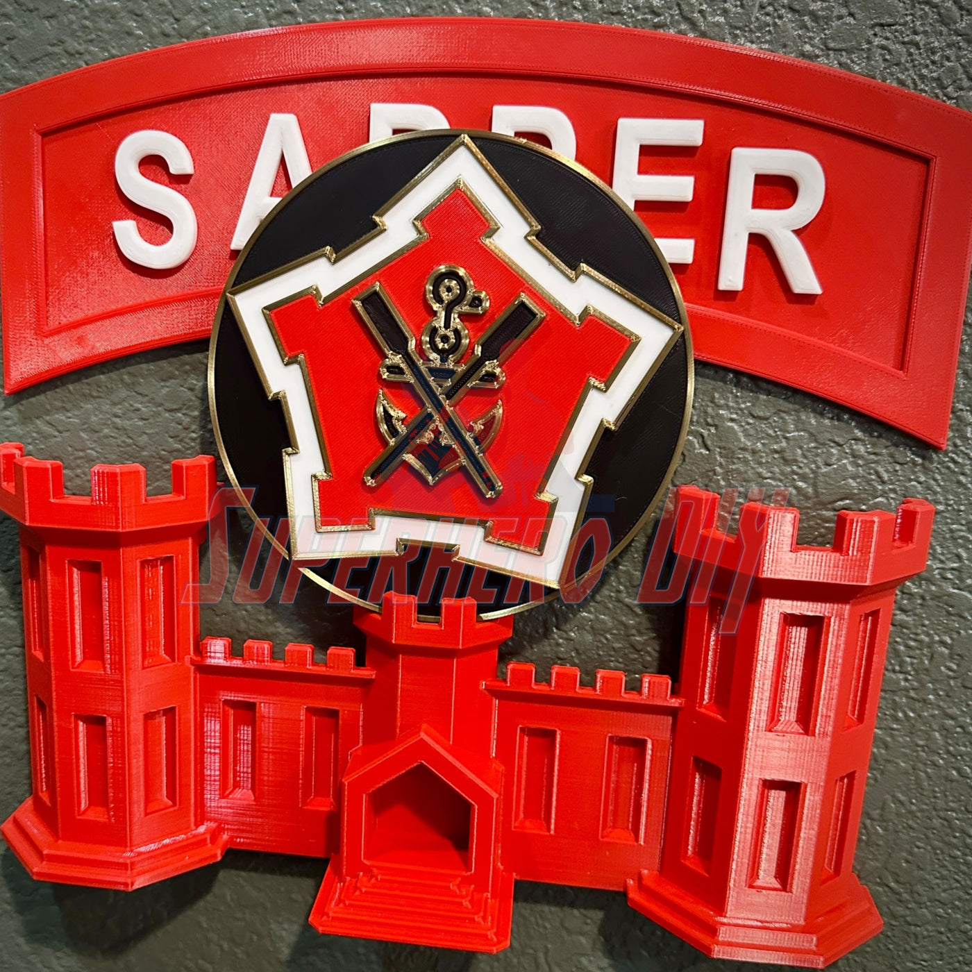 2nd Engineer Battalion Display Insignia | Multiple sizes - Superhero DIY for wall or shadowbox display