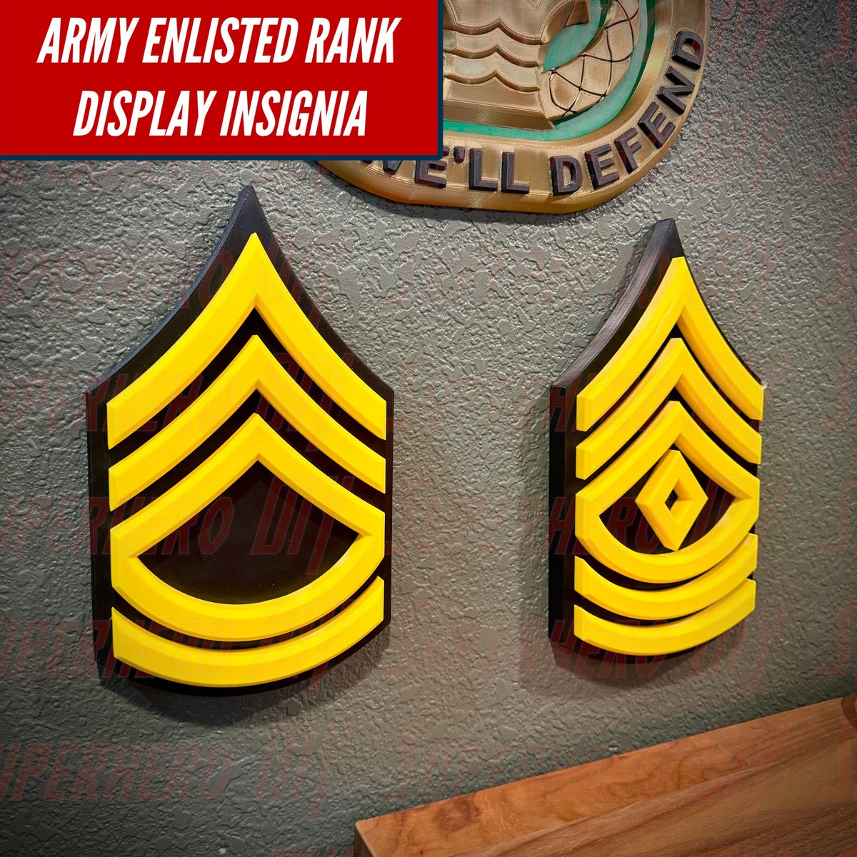 Army Enlisted Rank Insignia | Multiple sizes available