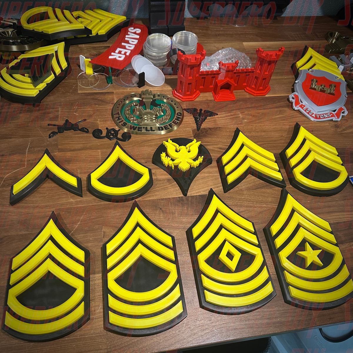 Army Enlisted Rank Insignia | Multiple sizes available