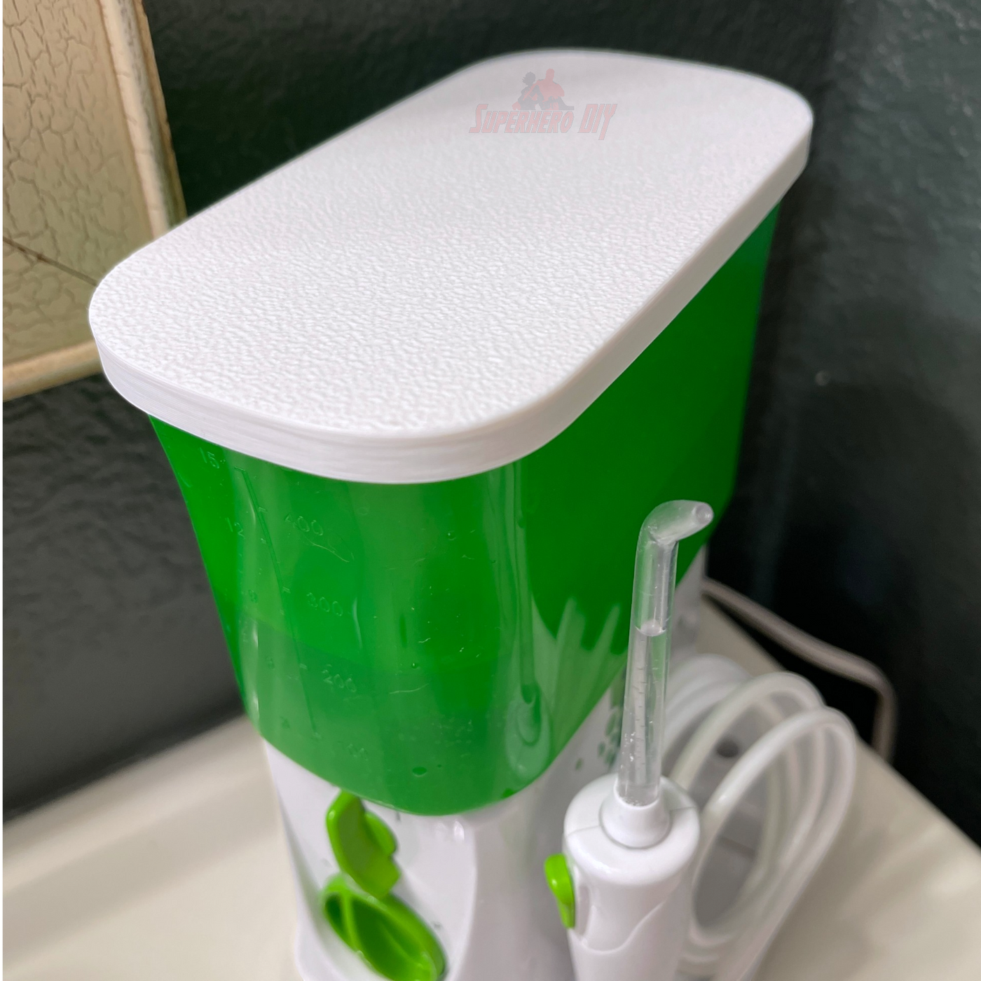 Lid for Waterpik Traveler Water Flosser WP-300 covering the water tank to keep it clean and dust-free.