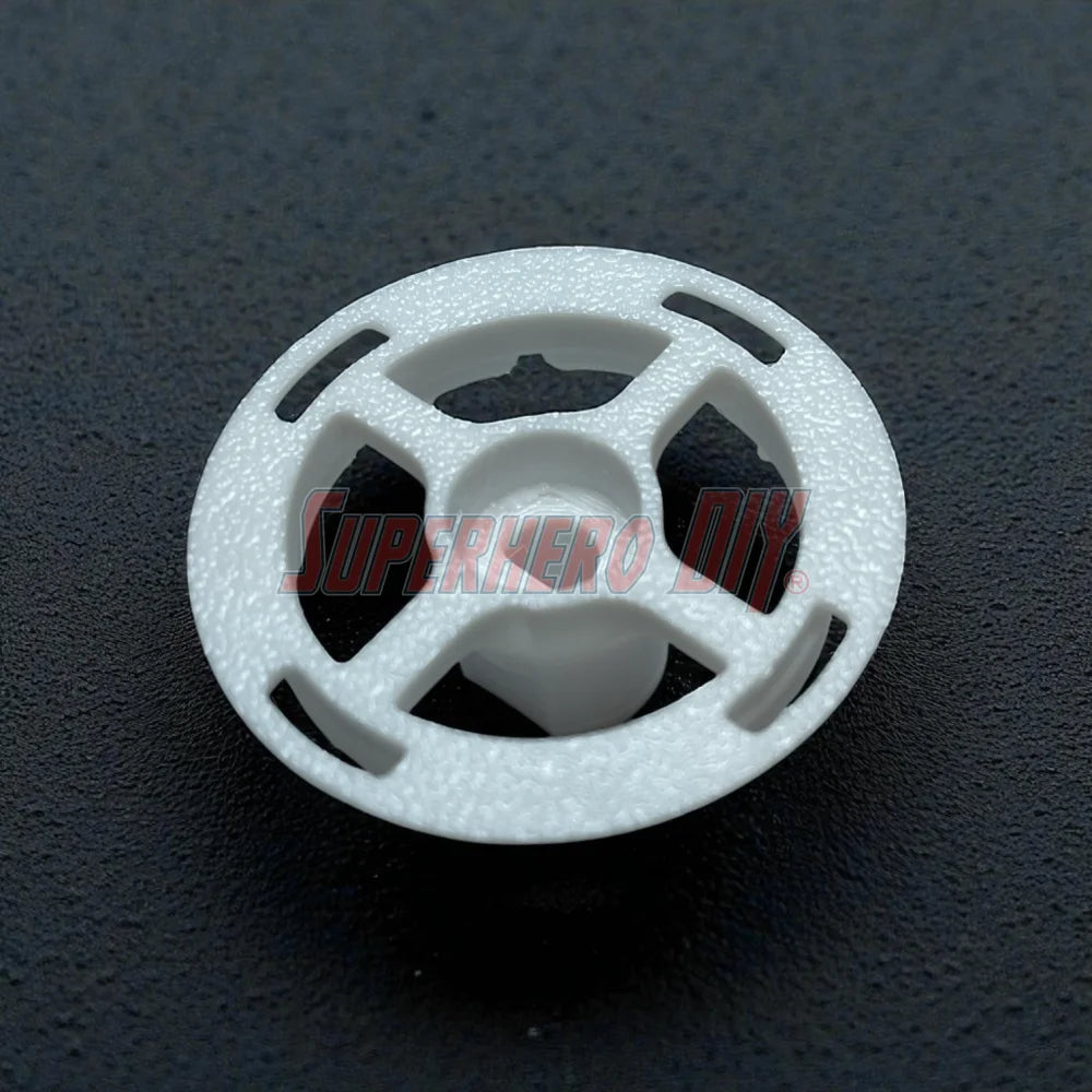 Bottom view of replacement HVAC knob mount for 2008–2013 Toyota Highlander, showing connection side that fits onto control post